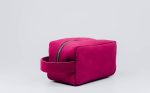 Geanta cosmetice velur bordo 0017 - imagine 4