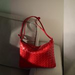 Geanta Împletită Mosaïque M roșu - imagine 2